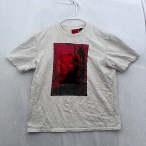 Hugo Boss T Shirt Mens XL Cream Duzuki Graphic